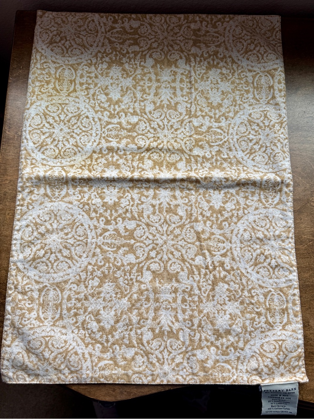 Pottery Barn Gold Medallion Placemats - 4